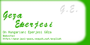 geza eperjesi business card
